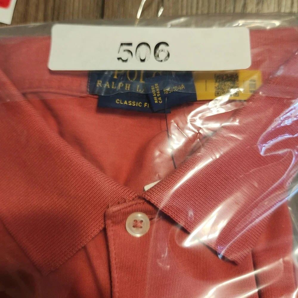 Polo Ralph Lauren Polo Shirt Mens XL Red Orange Classic Fit Pocket Short Sleeve